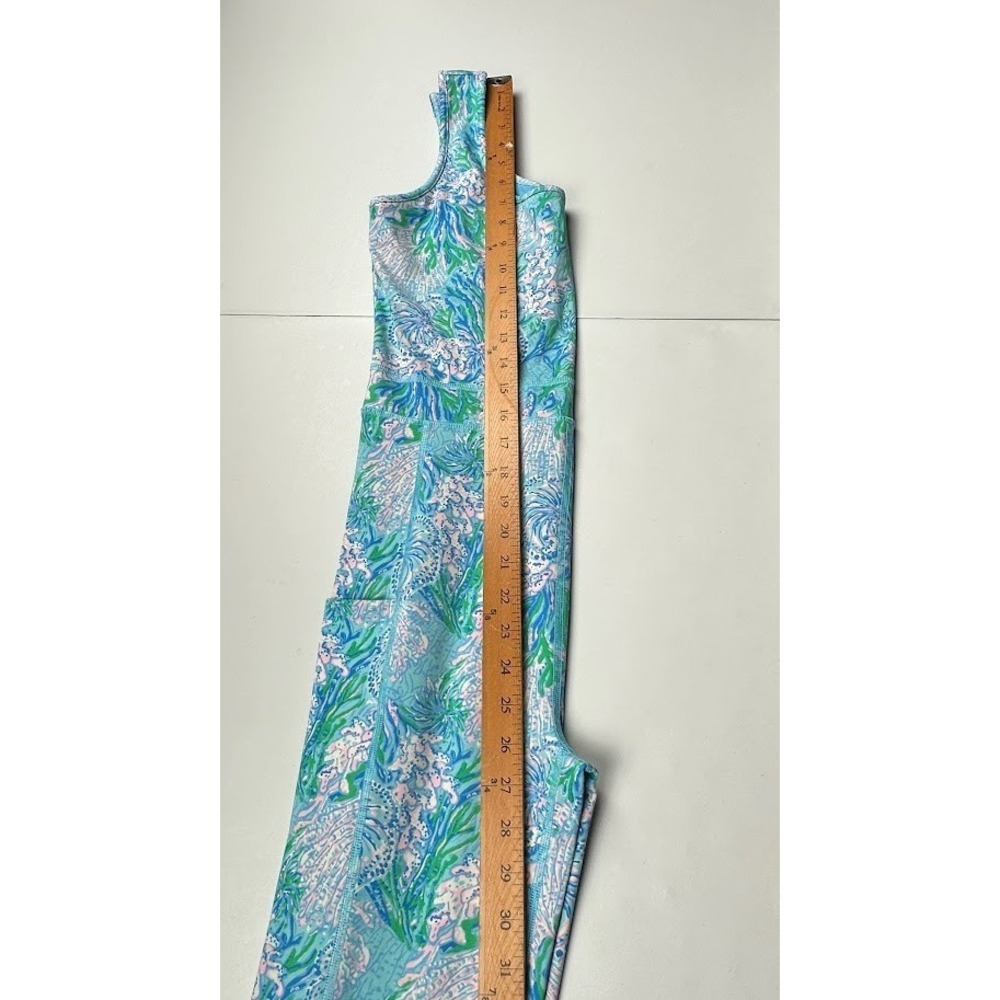Lilly Pulitzer Luxletic  Carpe Vita Jumpsuit Womens Small Blue Floral Tropical - Picture 13 of 14